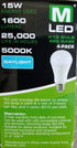 Maxlite LED Dimmable 4 Pack A19 Bulb 100W Daylight 5000K, White...