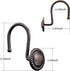 CHICTIE Bronze Shower Curtain Hooks,Oil Rubbed Decorative Shower Rings,Set of 12 Rust Resistant Shower Hooks Hangers for Bathroom Curtains Rods(Oi...