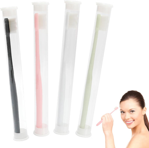 4PCS Toothbursh, Nordic-Inspired Premium Nano Toothbrush, Ultra-fine Soft Toothbrush with Soft Bristles for Sensitive Gums and Teeth (Pink, Green,...