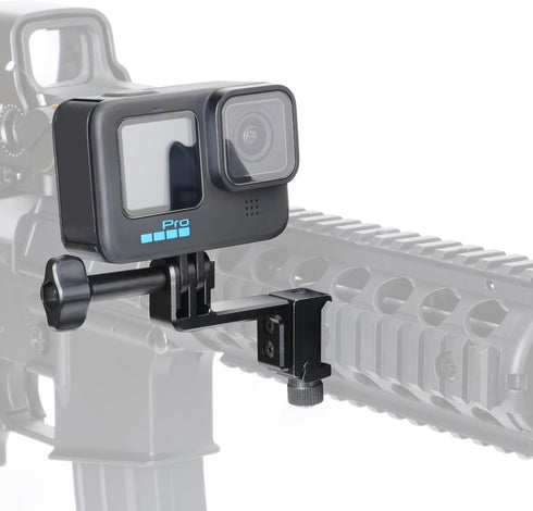 SEASKY GM02 Aluminum Metal Gun/Airsoft Picatinny Rail Mount Bracket Adapter Holder for Gopro Hero 12/11/10/9 DJI Action 4/3/2 Insta360 Go 3 Sports...