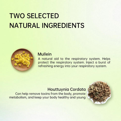 HANFANGLING Mullein And Houttuynia Cordata Herbal Tea -Detox & Respiratory Support?Moisturizing and Nourishing Lung, Natural Herb!20 Tea Bags 60g(...
