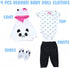Reborn Baby Dolls Clothes 20 inch Outfit Accessories for 17-22 Inch Newborn Baby Doll Girl?Panda 4pcs Set ?...