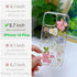 Abbery Designed for iPhone 14 Plus Case Sparkly Pink Flower Design Cute Clear Glitter Soft Silicone Real Dried Pressed Floral Aesthetic Phone Cove...