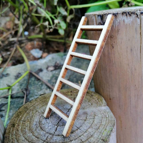 Tophappy Mini Ladders Fairy Garden Accessories,Wood Step Ladder Set Micro Landscape Accessories for DIY Dollhouse Décor (10pcs ladder)...