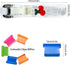 2 Pack Clam Clip Dispenser with 50 Colorful Metal Clip Refills Portable Handheld Paper Fast Clam Clip Dispensers Cherry and White Bear...