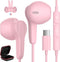 USB C Headphones for Samsung S24 Ultra A35 S23 Fe S22+, Type C Earphones with Mic HiFi Stereo Volume Control Magnetic Wired Earbud for iPhone 15 P...
