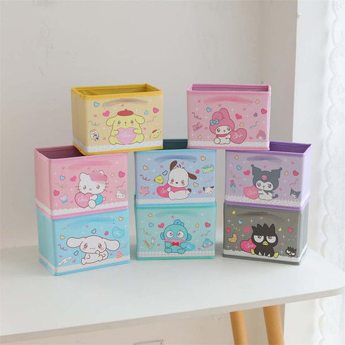 Kawaii Collapsible Storage Bin, Cute Storage Box Foldable Baskets Kawaii Office Desk Organizer Cute Room Decor...