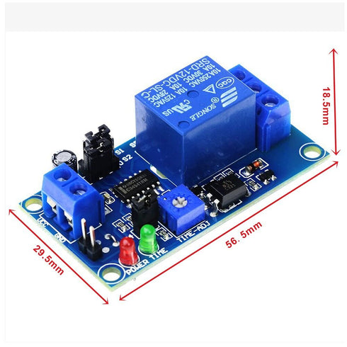 2PCS DC 12v Delay Relay Switch Turn On Off Switch Module with Time Timer Timing Adjustable Potentiometer LED Indicator Display......