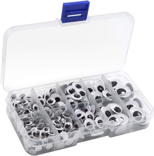 450Pcs Black Wiggle Googly Eyes with Self-Adhesive, 6mm 8mm 10 mm 12mm 15mm Mixed Packaging,3 Years and up...