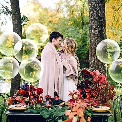 Sumind 30 Pieces Bubble Transparent Bobo Balloons Crystal Bubble Clear Balloons for Birthday Party House Christmas Wedding Anniversary Indoor and ...