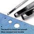 Utoolmart 2mm Round Hollow Punch Leather Craft Punch Tool, Round Carbon Steel Leather Craft Hollow Hole Punch Cutter, 1 Pcs...