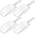 Hestya 4 Pcs Multi Purpose Clear Plastic Scoops for Candy Buffet Acrylic Kitchen Ice Food Popcorn Scoops for Protein Powders, Ice Cream, Coffee, T...