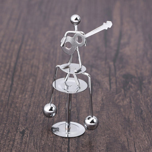 Veemoon Perpetual Motion Desktop Ornament Metal Balance Decoration Small Physics Decor Perpetual Motion Machines Energy Desk Mini Iron Art Decor f...