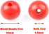 AD Beads Large Hole Wood Spacer Wooden Jewelry Making Bracelet Necklace Chandelier, Large Wooden Rosary Beads Craft Beads (16mm 100pcs, Red)...