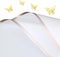 FWSA WRAPS Korean Flower Wrapping Paper White Florist Bouquet Paper with12pcs 3D Gold Butterflies Stickers, Mother's Day 20pcs Gold Edge Gift Pack...