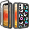 Compatible with iPhone 12 Mini, Rainbow Unicorn Black Pattern Dual Layer Heavy Duty Shockproof Shockproof Defender Transparent Bumper Back Cover P...