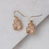 Humble Chic Teardrop Dangle Earrings for Women with Simulated Druzy Stones in Gold or Silver Tone...