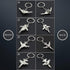9pcs Airplane Keychain Set Spacecraft Aircraft Airliner Fighter Plane Model Creative Key Ring Gift for Aviation Enthusiast Pilot Aviator...