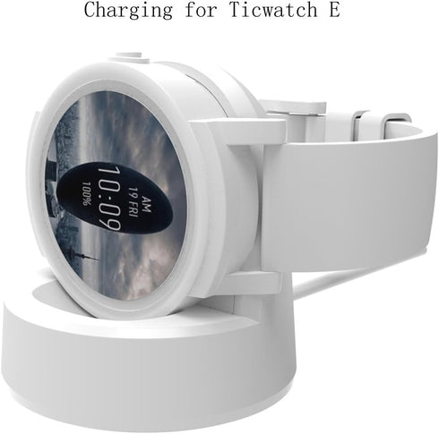Ticwatch E Charger and Ticwatch S Charger,Replacement Data Connection Charging Dock Compatible with Ticwatch E/S Stand Station with 5 Feet Charger...