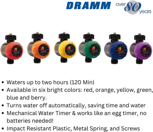 Dramm n 15042 ColorStorm Premium Water Timer, Orange...