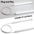 T5 T8 Extension Cords, 10 ft 3 Meter Connector Cord, 3-Prong Extended Power Cable for Integrated LED Tube Light, Single LED Shop Garage Light Fixt...