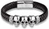 HAQUIL Mens Leather Bracelets Layered Leather Wristbands Cuffs Stainless Steel Clasp Boho Style Valentine Birthday Anniversary Christmas Gifts for...