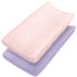2 Pcs Changing Pad Cover 16 x 32 Inch Ultra Soft Dots Plush Changing Table Covers for Baby Girls and Boys Changing Pad Liners (Pink & Purple)...