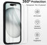 ORNARTO Compatible with iPhone 15 Case Shockproof with Screen Protectors, Waterproof Liquid Silicone Rubber Full Cover Protective Case for iPhone ...