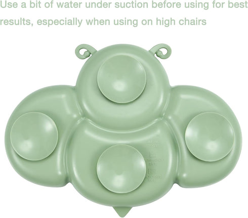 PandaEar 2 Pack Silicone Suction Plates for Baby, Divided Unbreakable Toddler Plate with 2 Pack Spoons for Self Feeding, Babies Utensils Feeding S...