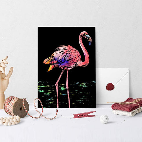 Scratch Art Rainbow Painting Paper Animal(A4), DIY Crafts Womens Hobbies, Engraving Art for Teen & Adults Scratch Painting Easter & Christmas Birt...
