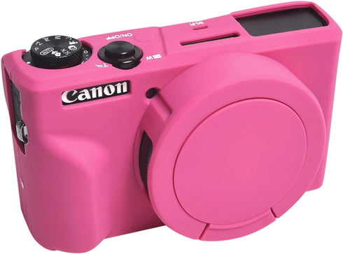 Camera Case for Canon Powershot G7 X Mark III Digital Camera, Silicone Soft Camera Case with Button Marker Removable Lens Cover Protective Body Sk...