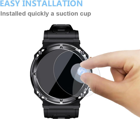 Compatible for PUREROYI Military Smart Watch Screen Protector (3 Pack) 9H Tempered Glass Film Compatible for OTOSAGOW/VIRAN 1.39” C21 PRO Smart Wa...