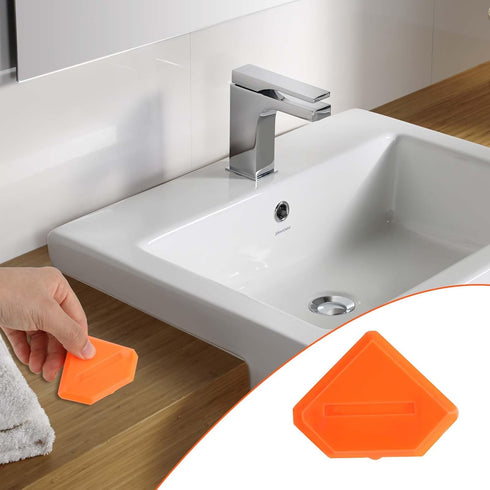 Caulk Tool Set 4 Pcs Sealant Silicone Finishing Kits 3 in 1 Scraper Multifunction Hand Tools Orange Grout Caulk Remover Applicator for Kitchen Bat...