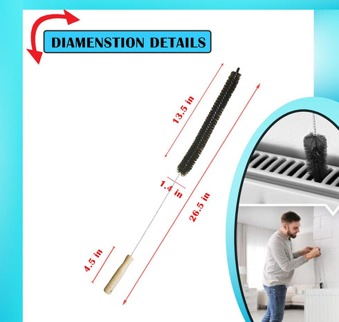 Clothes Dryer Lint Vent Trap Cleaner Brush Gas Electric Fire Prevention Exhaust (1 Pack)...