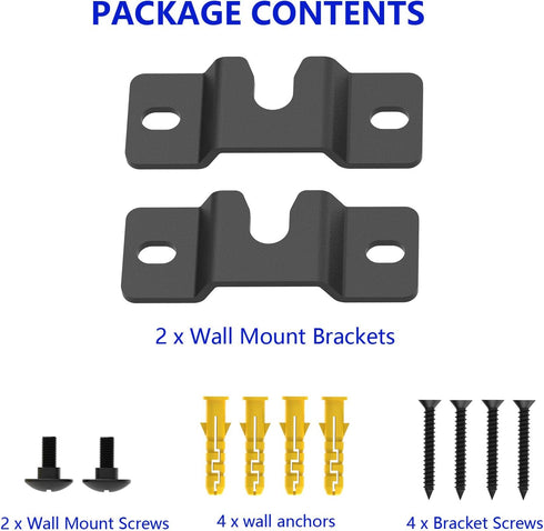 Satellite Speaker Mount, Compatible with Vizio, Sony, Klipsch, Panasonic, Samsung, and More, Fits Up to 9lbs, Black Powdercoated Steel, 15 Minute ...