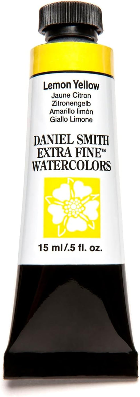 DANIEL SMITH Extra Fine Watercolor 15ml Paint Tube, Lemon Yellow, 0.51 Fl Oz (Pack of 1)...