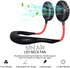 iHip Portable Hanging Neck Fan, Personal Fan, Around Neck Fan, Rechargeable Wearable Mini USB 2000mAh Fans, Outdoor, Sports (Black)...