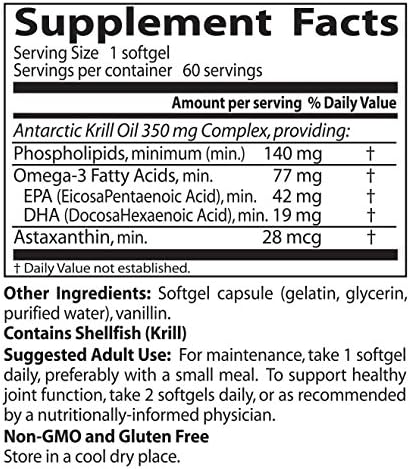 Doctor's Best Real Krill, 350mg 60-Count...