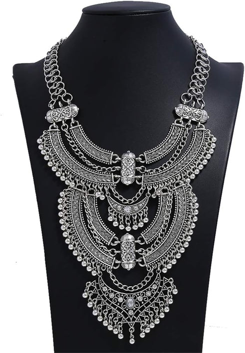 Vintage Chunky Tribal Statement Bib Boho Choker Necklaces Bohemian Jewelry...