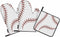Baseball Stitches Oven Mitts and Pot Holders Sets Softball Laces Design Heat Resistant 3pcs for Cooking Baking BBQ...