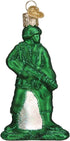 Old World Christmas Glass Blown Ornament for Christmas Tree, Green Army Man...