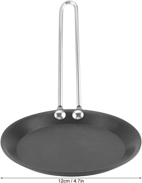 Zerodis Mini Egg Pan, Nonstick Omelet Pan Household Pancakes Frying Skillet for Home Kitchen Camping Cookware(Steel handle)...