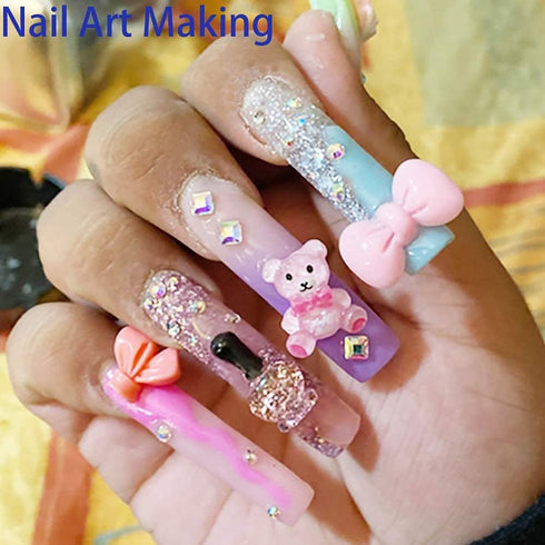 Chenkou Craft 50pcs Lots Mix Assort Easter DIY Flatbacks Resin Flat Back Scrapbooking Slime Beads Supplies for DIY Craft + 1pc Clear Box...