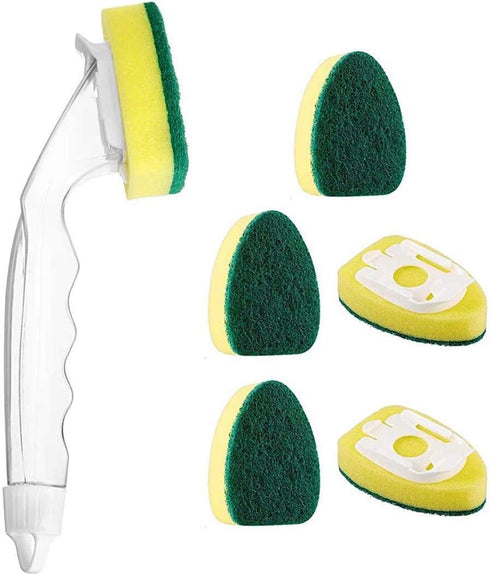 Dishwand Refill Sink Clean Sponge Brush Refill Replacement Heads Non-Scratch Kitchen Dish Scrubber Pads...