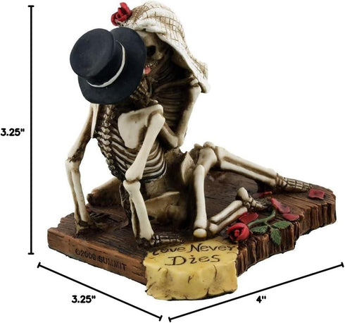 SUMMIT COLLECTION Love Never Dies Passionate Wedding Skeleton Couple Figurine, Resin Desk and Shelf Decoration...