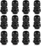 Cable Gland 12 Pack 3/8" NPT Waterproof Adjustable Connector Strain Relief Cord Connectors Joints Nylon with Gaskets…...