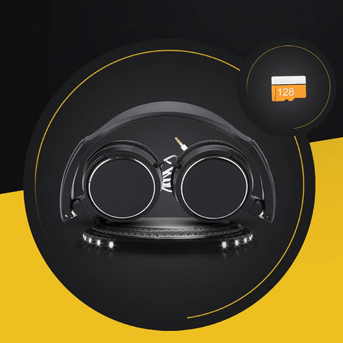 Over Ear Wired Headphones, Foldable Compact Earphones Lightweight Stereo HiFi Music Headsets Support TF Card Phones Laptops Recording Podcast Guit...