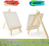 WYBG 4 Pieces Mini Canvases for Painting with Easel Set, 3x3 Inch Stretched White Blank Canvas Panels Wood Easels Small Canvas with Easel Small Ca...