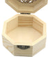 MY MIRONEY 3.7" x 2.4" Unfinished Wooden Box with Hollow Carved Pattern Lid Octagon Unpainted Wood Box Jewelry Box DIY Storage Case with Hinged Li...