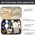 FITINI Makeup Bag Portable Cosmetic Bags,Large Travel Make-up Organize PU Leather Toiletry Bag for Women Purse With Handle Zipper Cosmetic Brush P...